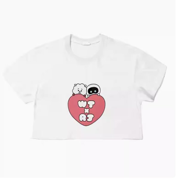 画像1: BTS JIN ジン ウットくん Wootteo×RJ Tシャツ 016 (1)