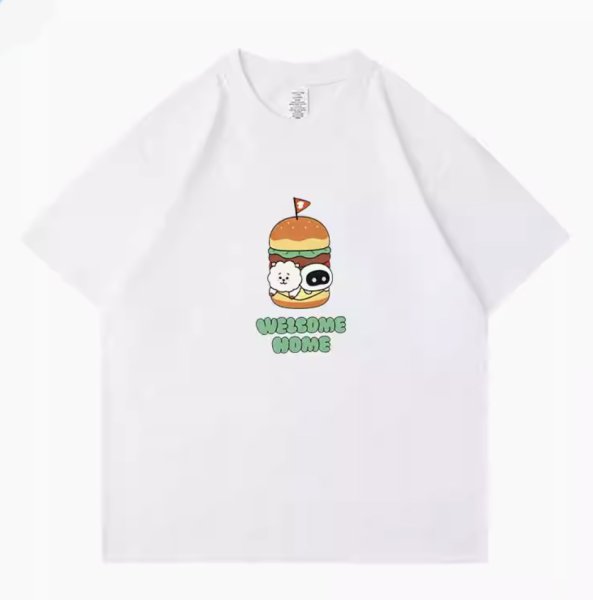 画像1: BTS JIN ジン ウットくん Wootteo×RJ Tシャツ 015 (1)